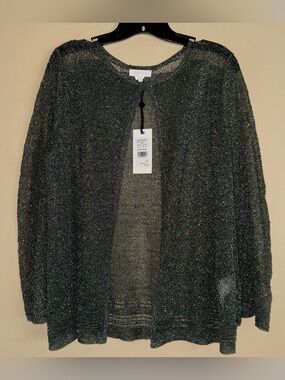 Intropia Metallic Muestrario Lightweight Cardigan Size S NWT!